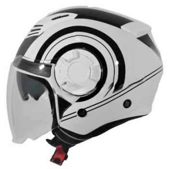 Helm VITO JET ISOLA - weiß-glänzend/schwarz